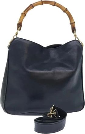 Gucci Pre-owned Handbags, female, Blue, Size: ONE SIZE Pre-owned Vintage Hand Bag