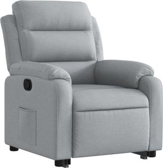 vidaXL Vidaxl - Sill&oacute;n Reclinable Elevable De Tela Gris Claro