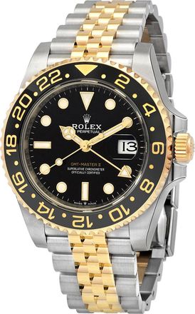 Rolex Pre-owned Rolex GMT-Master II GMT Automatic Chronometer Black Dial Mens Watch 126713GRNR-0001