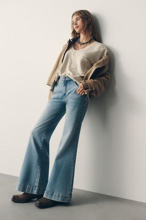Pilcro Retro High-Rise Flare Jeans