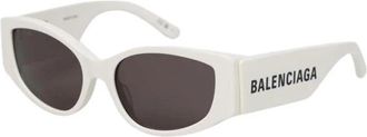 Balenciaga Zonnebrillen - Dames - Zonnebrillen - Wit - 58 MM - Accessoires