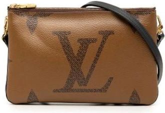 Louis Vuitton Pre-owned Double Zip Pochette - - Pre-owned - Donna - Marrone - ONE SIZE