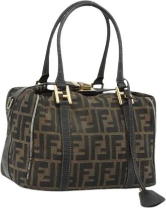 Fendi Pre-owned Vintage Zucca Canvas Hand Bag - Dames - Vintage Handtas - Bruin - ONE Size - Leer - Vintage