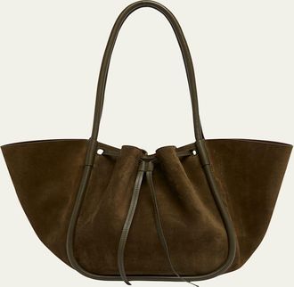 Proenza Schouler Large Drawstring Suede Tote Bag
