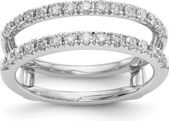 Diamond2Deal 14k Gold Lab Grown Diamond Wedding Band Ring 1/2Ct Clarity- VS Color- D-E