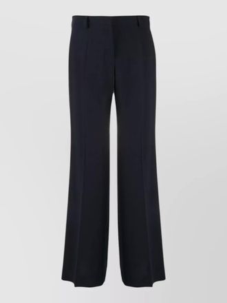 Alberto Biani wide leg cady trousers front pleats belt loops