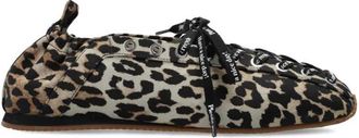 Ganni Sporty Ballerina - Dames - Ballerinas - Bruin - 40 EU - Nylon - Schoenen