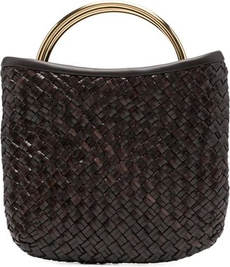 Luisa Spagnoli Borsa tote intrecciata - Marrone