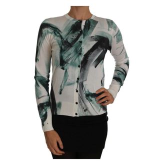 Dolce & Gabbana Dames, Truien, Veelkleurig, Maat: 3XS Zijde