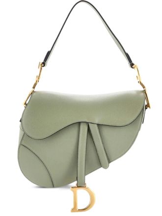Dior Saddle Handbag Leather Medium shoulder bag - Verde