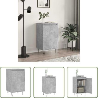 vidaXL Credenza grigio cemento - Credenza Grigio Cemento 40x35x70 cm in Legno Multistrato