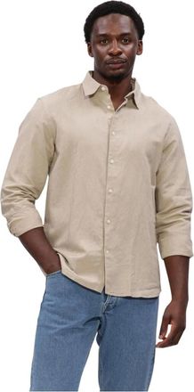Selected Heren, Overhemden, Beige, Maat: XL Linnen
