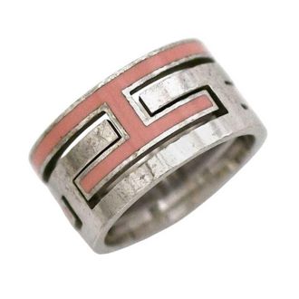 Herm&egrave;s Silver Pink Silver 925 Band Ring (Pre-Owned)