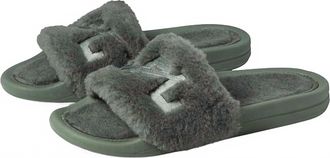 Athletic Propulsion Labs Womens Shearling Slide Sandal In Fatigue