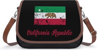 Generic California Republic Bear Crossbody Bags for Women Fashion Leather Shoulder Handbags With Adjustable Strap