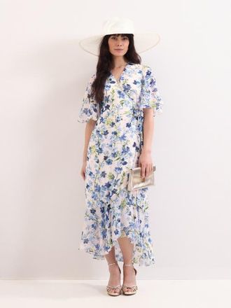 Phase Eight Juliette Floral Midi Dress in Cream at Nordstrom, Size 12