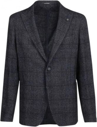 Tagliatore Single-Breasted Jasje - Heren - Blazers - Blauw - XL - Wol - Jassen
