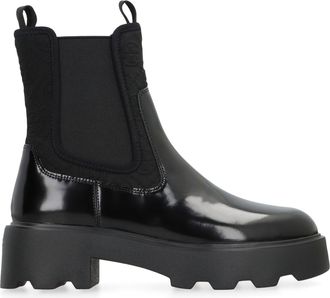 Tory Burch Womens Leather Chelsea Boots Black Calf