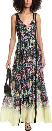 3.1 Phillip Lim Flowerworks Chiffon Degrade Ruched Silk-Blend Gown