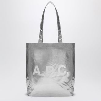 A.P.C. Lou metallic silver tote bag