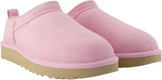 UGG Womens Sheepskin Wool-Lined Slipper Pink Calfskin