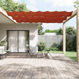 vidaXL Toldo Vertical Terracota Tela Oxford 100x1200 Cm Vidaxl