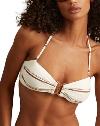 Reiss Johanna Metal Trim Stripe Bandeau