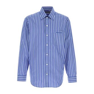 Balenciaga Heren, Overhemden, Blauw, Maat: L Katoen