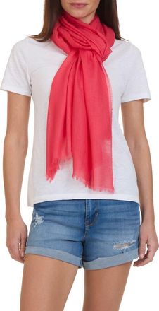 Bruno Magli Solid Fringe Scarf in Bright Pink at Nordstrom Rack