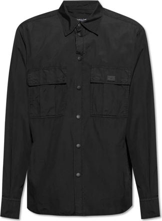 Dolce & Gabbana Overhemd met zakken - Heren - Casual Overhemden - Zwart - L - Katoen - Overhemden