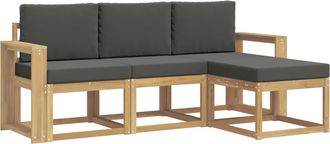 vidaXL Conjunto De Sof&aacute;s De Exterior 4 Uds. Vidaxl