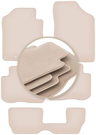 OEM Alfombrillas Beige Premium Para Kia Carens Iii 7 Plazas 2006-2010