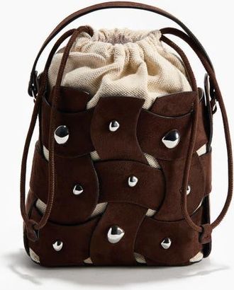 H&M Crossbody Bucket Bag in Dark Brown at Nordstrom