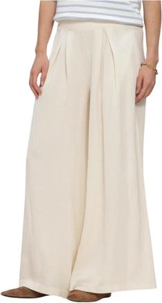 Simple Broeken, Dames, Beige, S, Linnen, Trouser