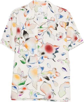 Paul Smith Camicia a fiori a maniche corte - Toni neutri