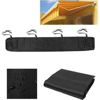 OEM Toldo De Jard&iacute;n 3m Negro, Bolsa De Almacenamiento Resistente A Los Rayos Uv Y Al Polvo