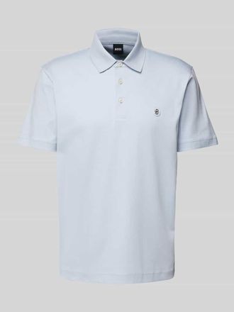 HUGO BOSS Regular Fit Poloshirt mit Label-Badge Modell Parris in Bleu, Gr&ouml;&szlig;e M