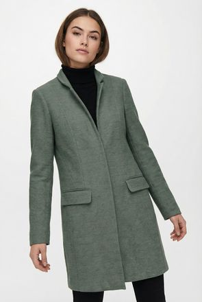 Only Kurzmantel ONLY ONLLINEA L/S FIT CUT COATIGAN CC TLR, Damen, Gr. 34, laurel wreath detail:melange, Web, Obermaterial: 65% Polyester, 35% Baumwolle, me