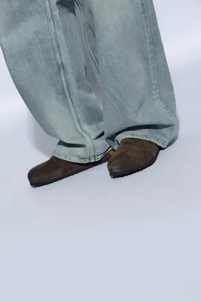 Birkenstock Boston BS Slides, Mens, Brown