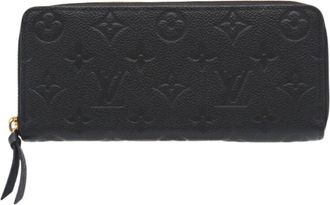 Louis Vuitton Empreinte Black Leather Long Wallet (Bi-Fold) (Pre-Owned)