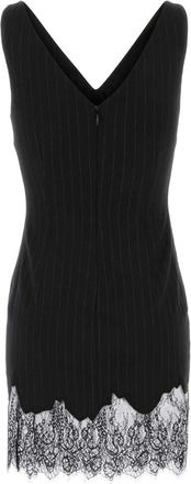 Andamane Womens Embroidered Twill Tori Mini Dress Blackwhite Abiti