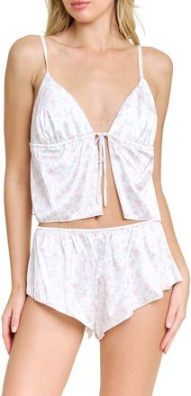 Honeydew Intimates Rowan Satin Short Pajamas in Bridal Bouquet at Nordstrom, Size X-Small