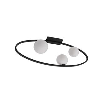 Lucande L&aacute;mpara de techo de Metal Negro