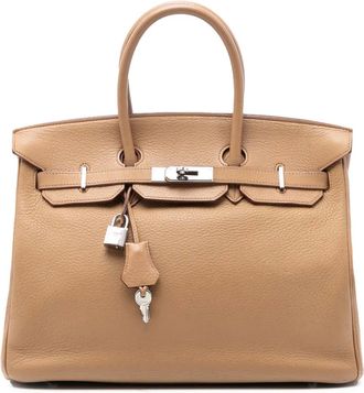 Herm&egrave;s Borsa a mano Birkin Retourne in pelle Togo 35 2008 - Marrone
