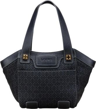 Loewe Pre-owned Printed Fabric Tote Bag - Dames - Vintage Shopper - Zwart - ONE Size - Vintage