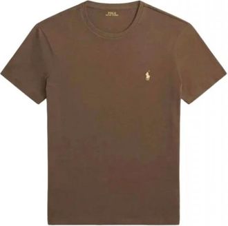 Ralph Lauren Tops, Heren, Bruin, XL, Katoen, Basic T-shirt