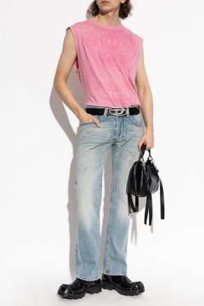 Diesel T-shirt T-BOXT-SL-NOTCH, Mens, Pink
