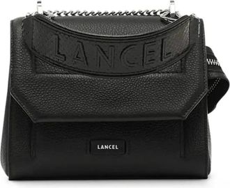 Lancel Ninon Flap Bag - Dames - Schoudertassen - Zwart - ONE Size - Leer - Tassen