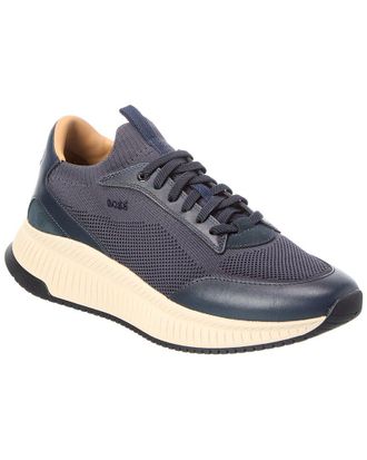 HUGO BOSS TTNM Evo Knit & Leather Sneaker