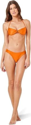 L*Space L*Space Rocky Classic Bikini Bottom Women Orange Stretch Swimwear JZZ1097